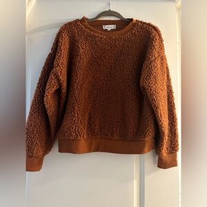 Pink rose rust colored pull over-Sherpa